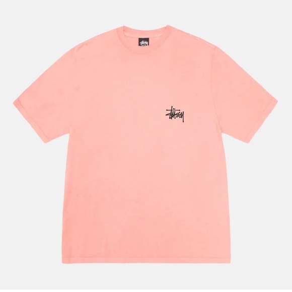 Stussy - Basic Tee Pigment Dyed in Coral - Picture 2 of 6